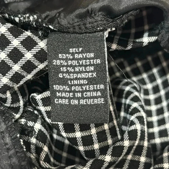 Briggs Elastic Waist Checkered Pants Size 6 - Picture 10 of 11